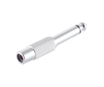 Audio adapter 6.3mm jack - RCA socket, DINIC box 6.3mm mono jack to RCA socket, metal housing